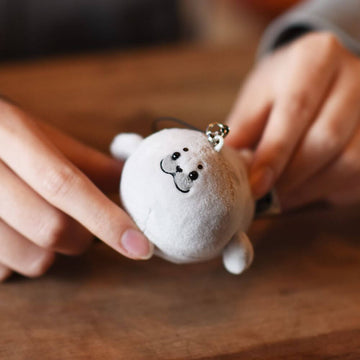 Banana Pose Seal Stuffed Bag Charm